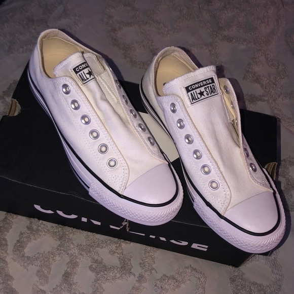 white converse without laces